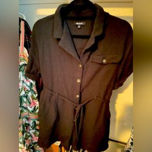 Madewell lightspun safari belted romper